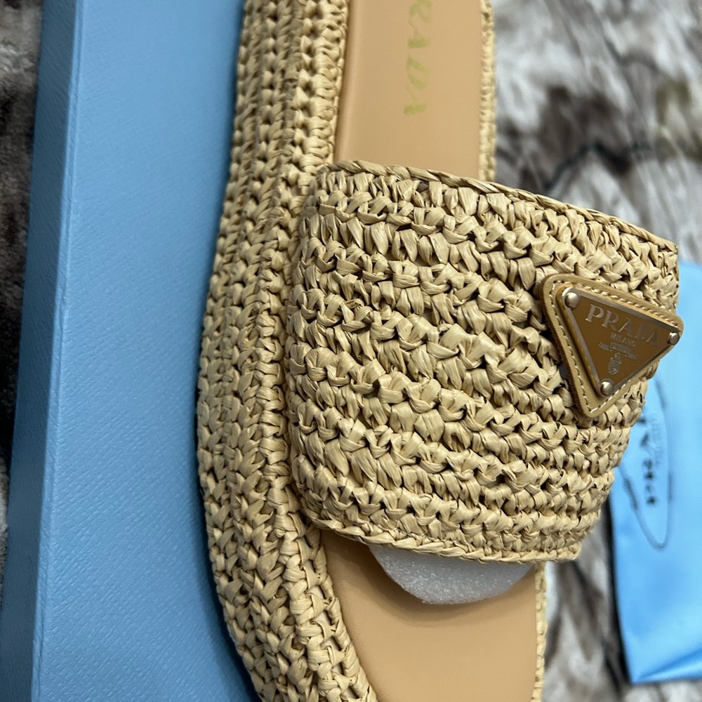 Prada Cream Woven Flats - Picture 4 of 4